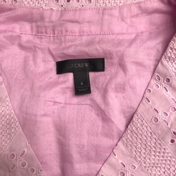 J. Crew Broderie Anglaise Cotton Poplin Dress - Picture 8 of 9